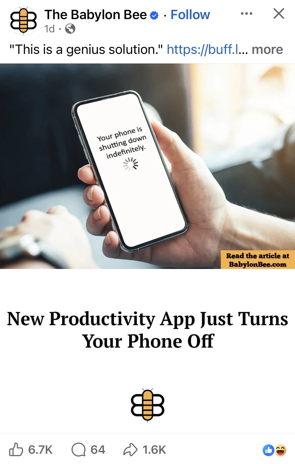 Imaginary productivity app by The Babylon Bee Imaginary productivity app by The Babylon Bee